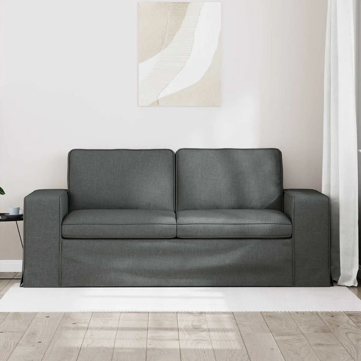 Dark Grey Modular Sofa with Metal Frame