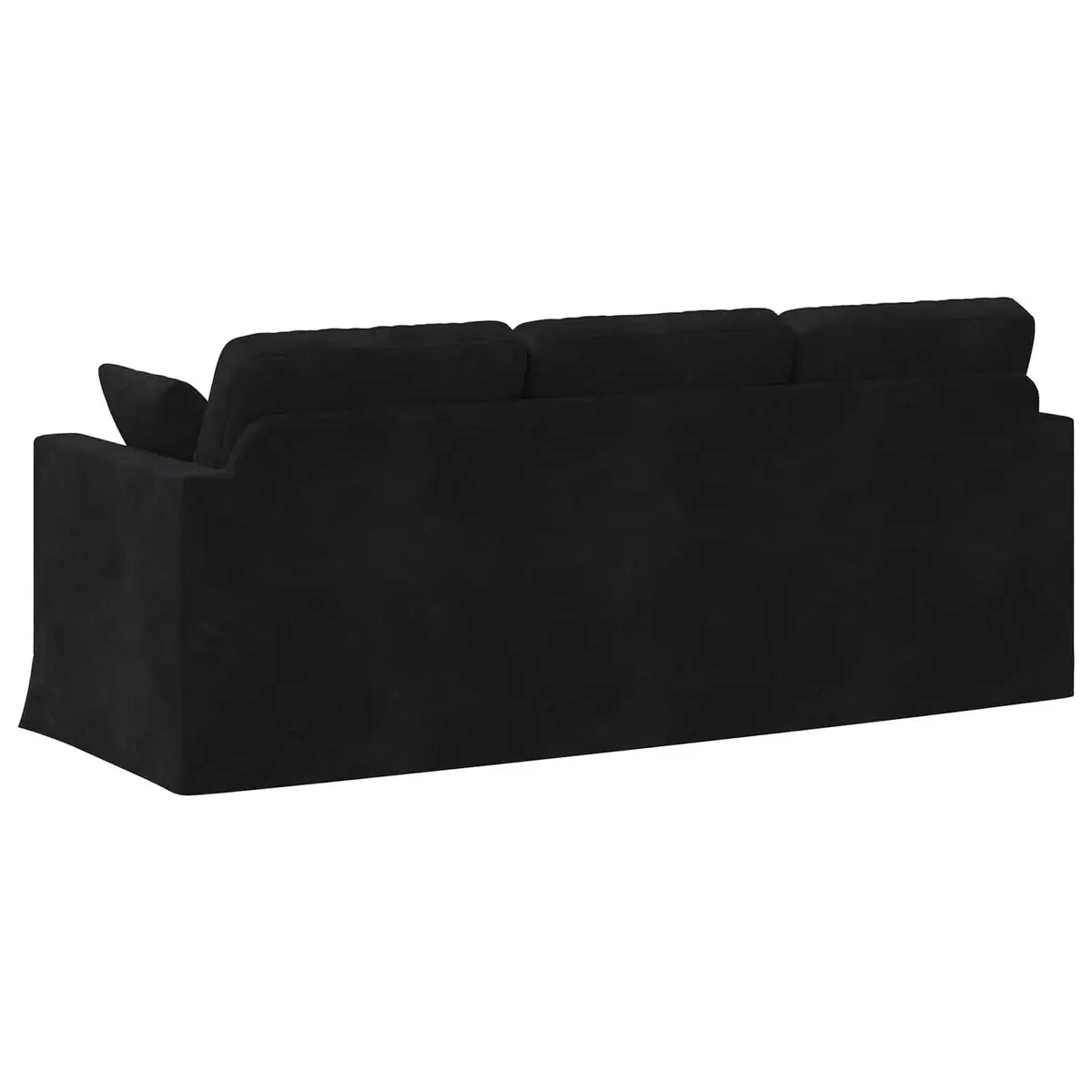Black Velvet Sofa Modern Lounge Seating Living Room Bedroom Furniture 198cm