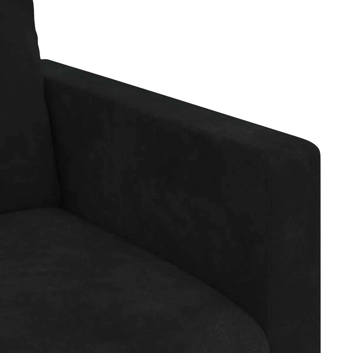 Black Velvet Sofa Modern Lounge Seating Living Room Bedroom Furniture 198cm