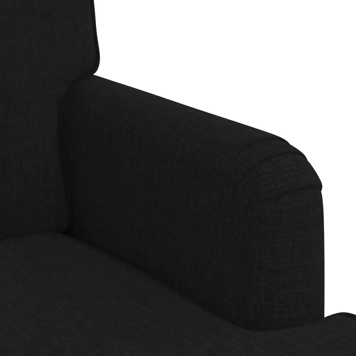 Black Fabric Sofa 162x80x85cm Modern Living Room Bedroom Modular Lounge Couch