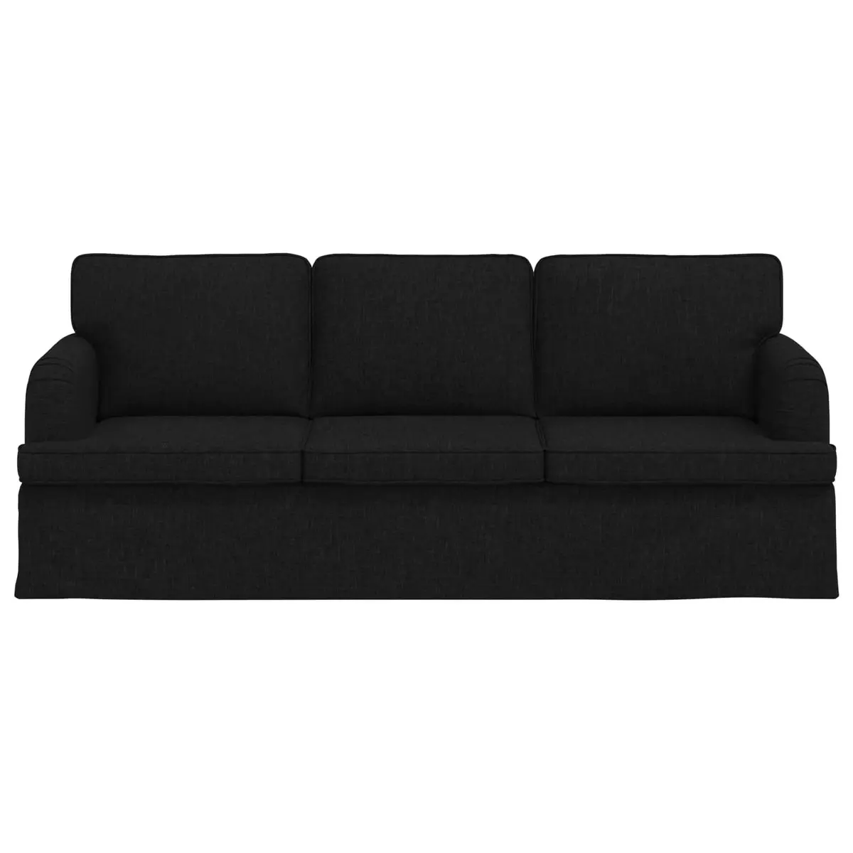 Black Fabric Modular Sofa 201 x 80 x 85 cm