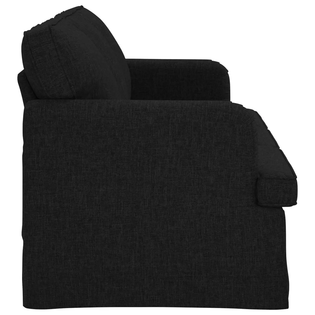 Black Fabric Modular Sofa 201 x 80 x 85 cm