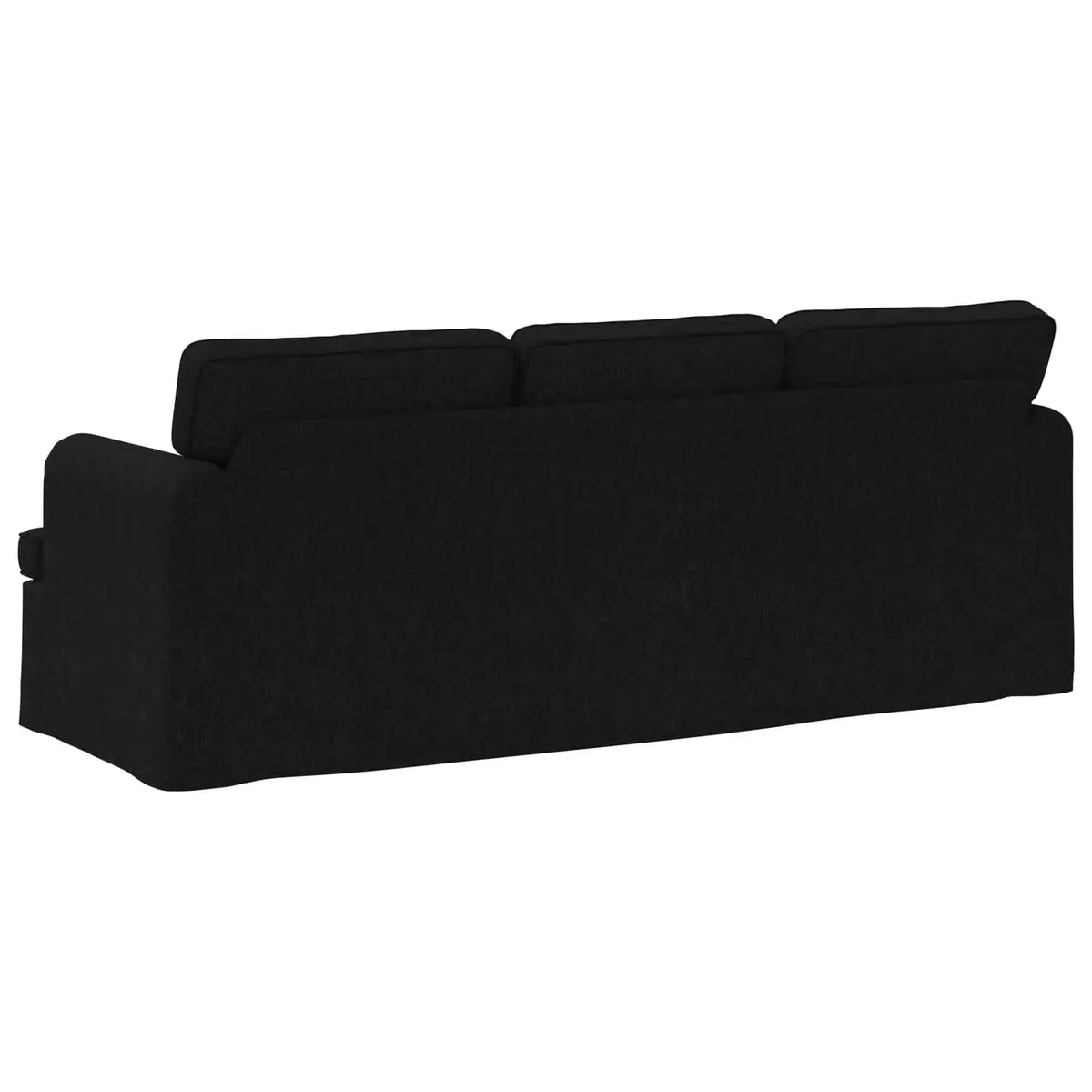 Black Fabric Modular Sofa 201 x 80 x 85 cm