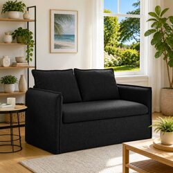 Durable Black Fabric Sofa Modular Sectional Couch