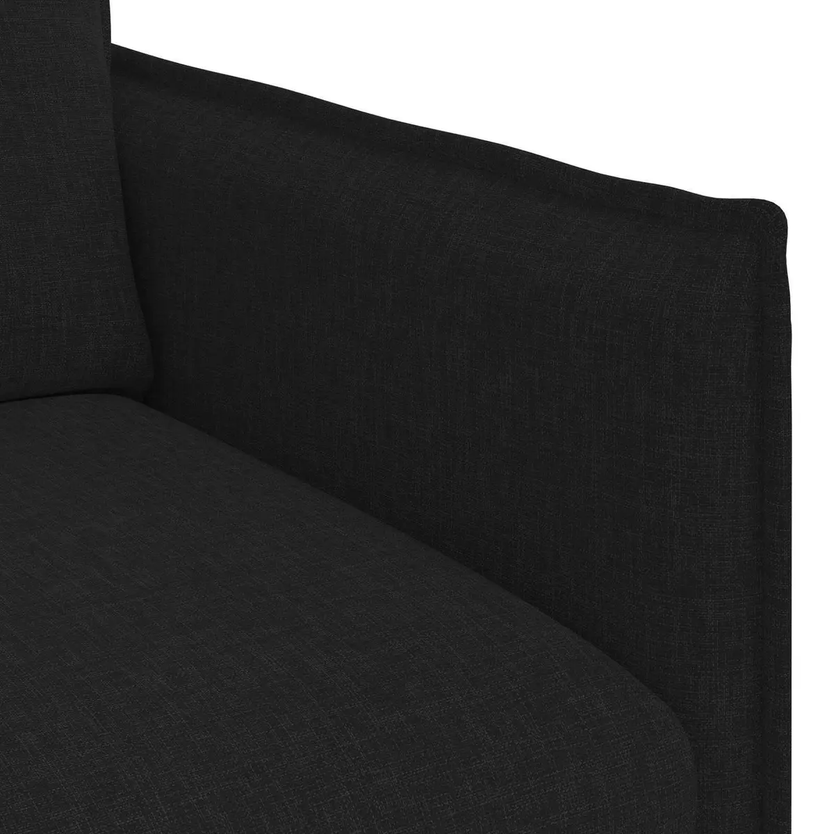 Black Fabric Sofa Modular Sectional Couch