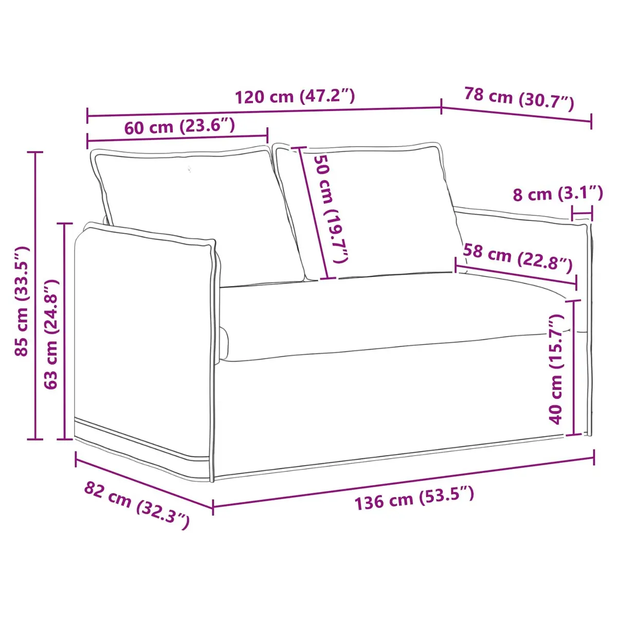 Black Fabric Sofa Modular Sectional Couch