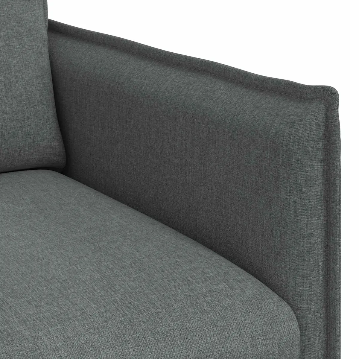 Grey Fabric Sofa 156 x 82 x 85 cm Modular Lounge Settee Modern Living Room Couch