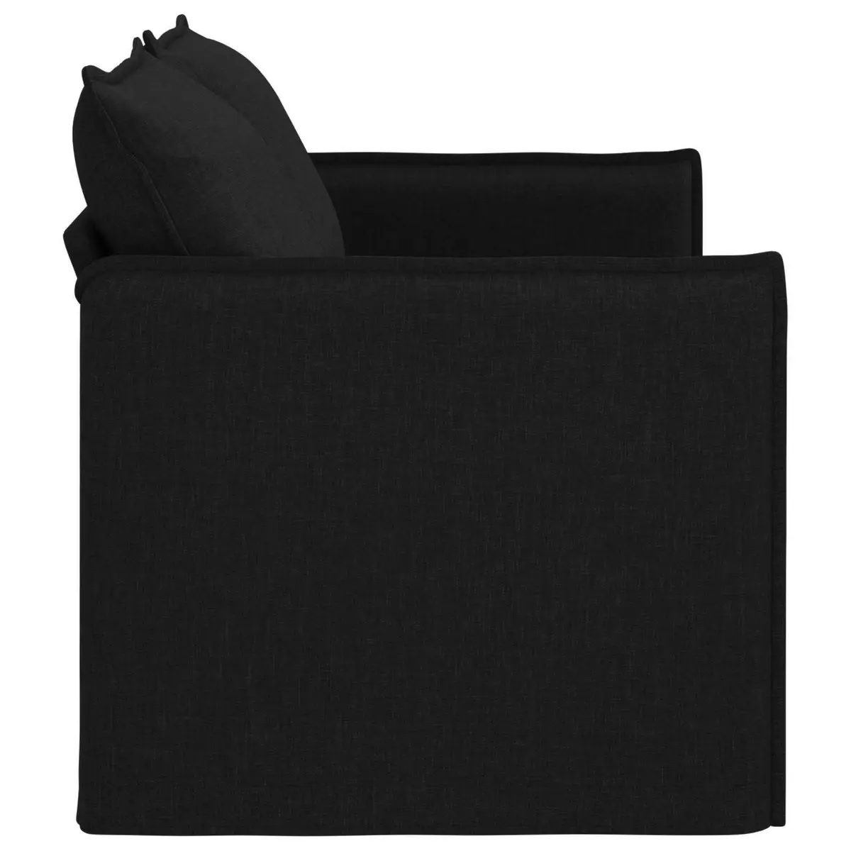 Black Fabric Sofa Modern Lounge Seating Modular Design Living Room Couch