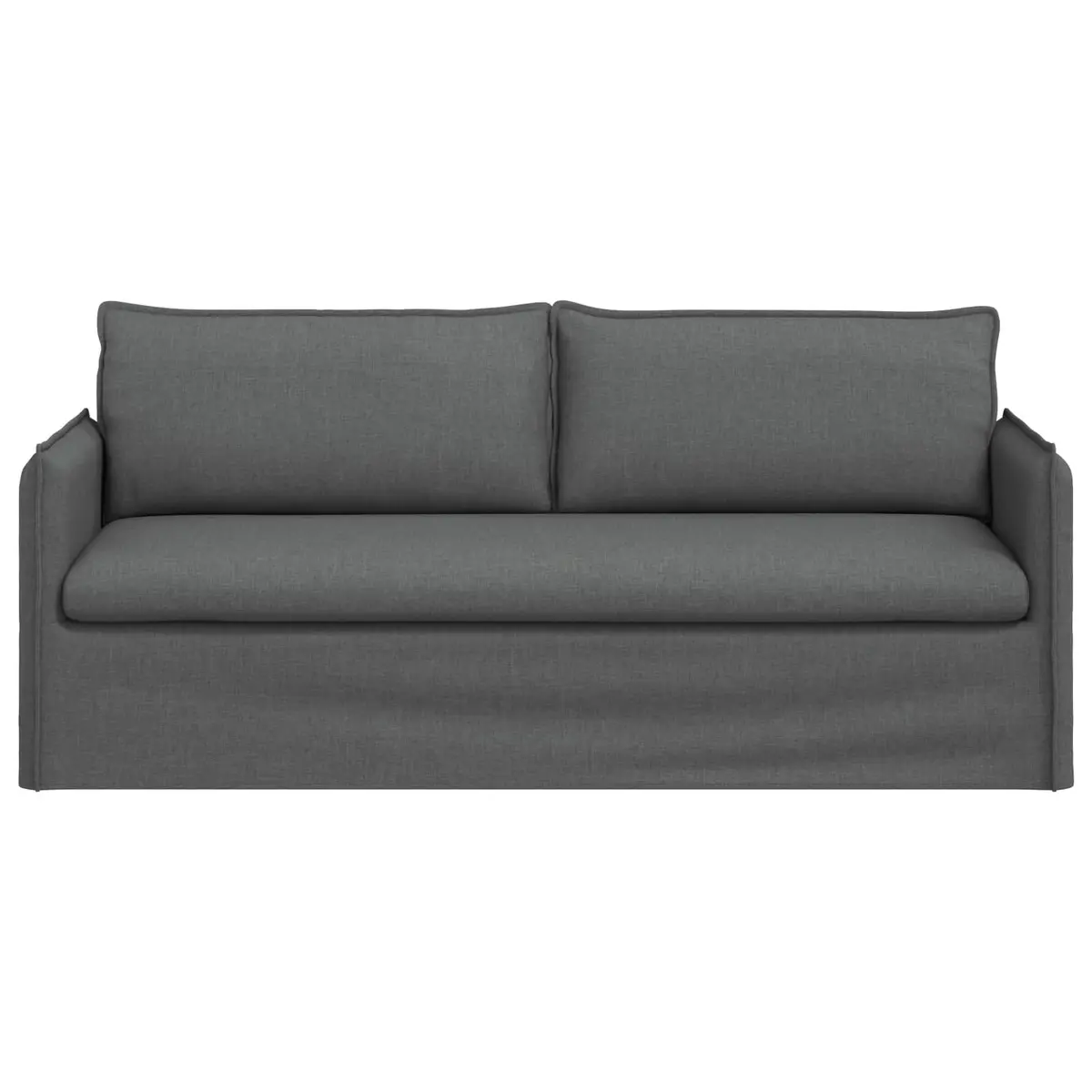 Modern Grey Fabric Sofa Modular Lounge Seating Rectangular Couch Living Room