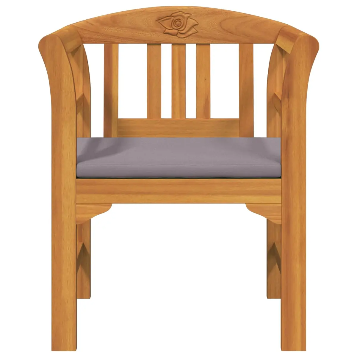 Outdoor Rose Bench Garden Seating Solid Wood Curved Armrests Balcony Patio