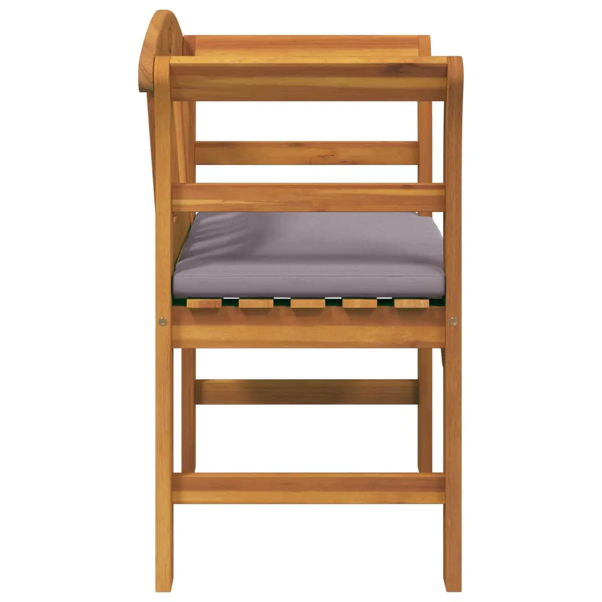 Outdoor Rose Bench Garden Seating Solid Wood Curved Armrests Balcony Patio