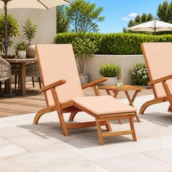 Durable Adjustable Sun Lounger Folding Garden Chair
