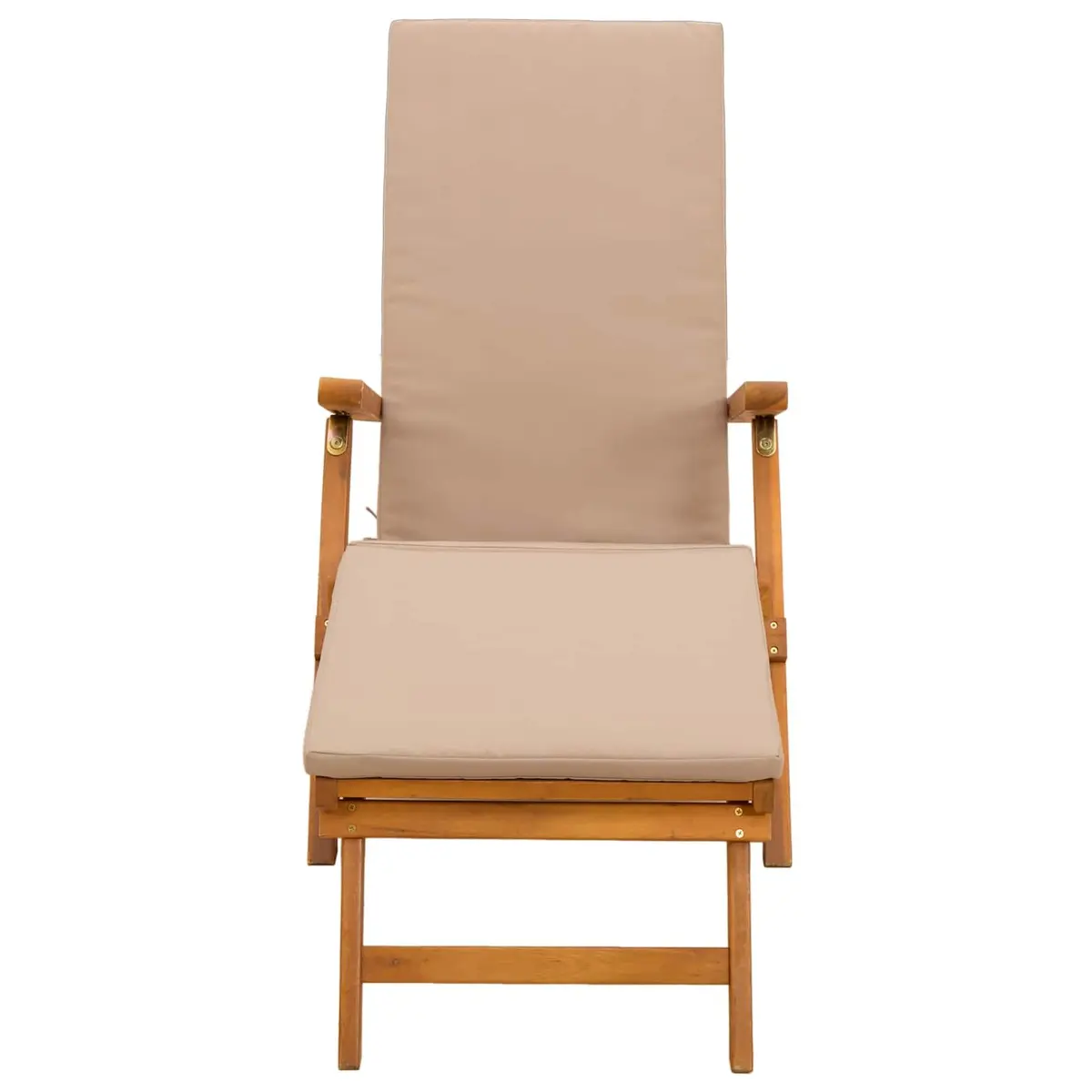 Reclining Sun Lounger Made of Solid Acacia Wood