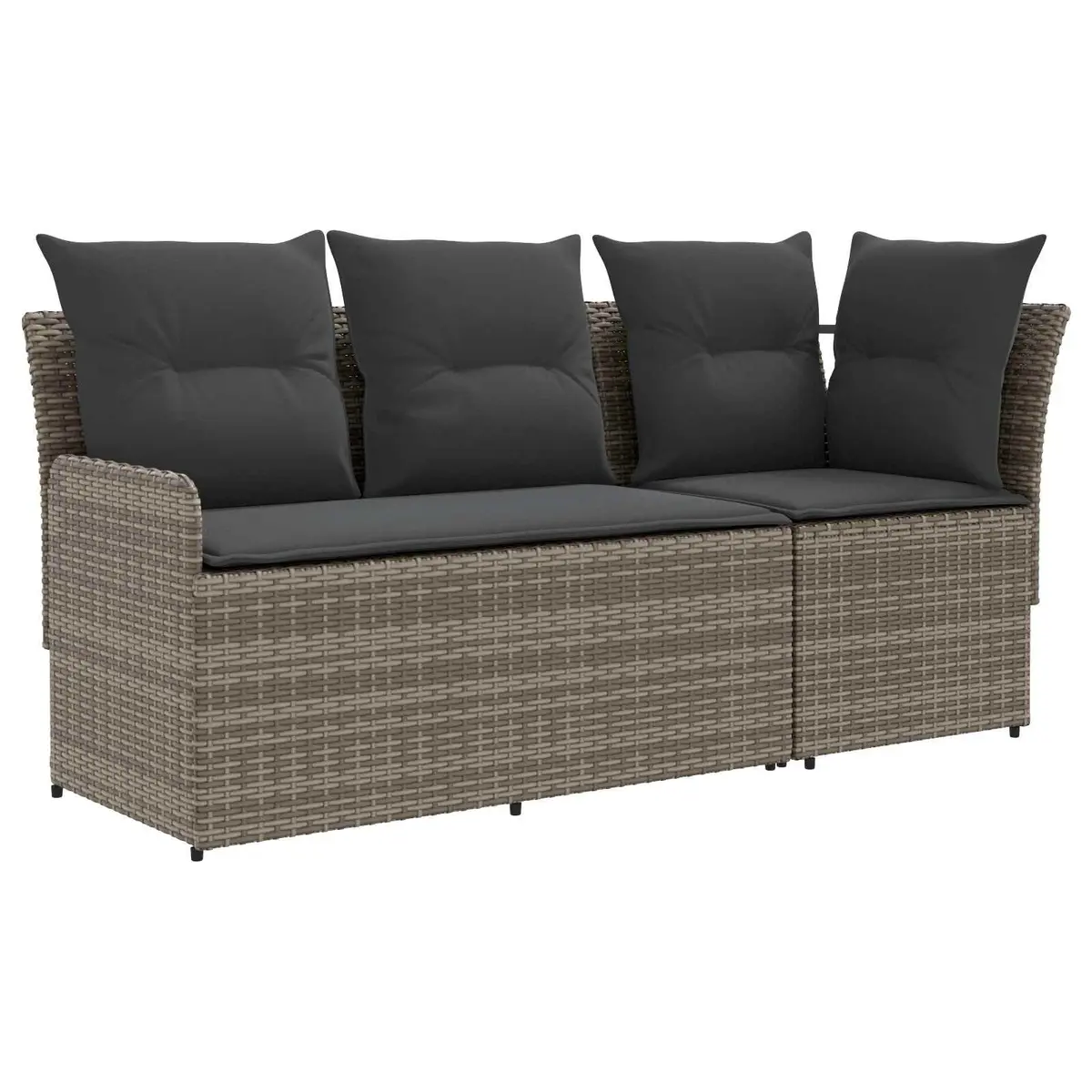 Outdoor Sectional Sofa Set 2-Piece Garden Armrest Corner Seating Modern Patio