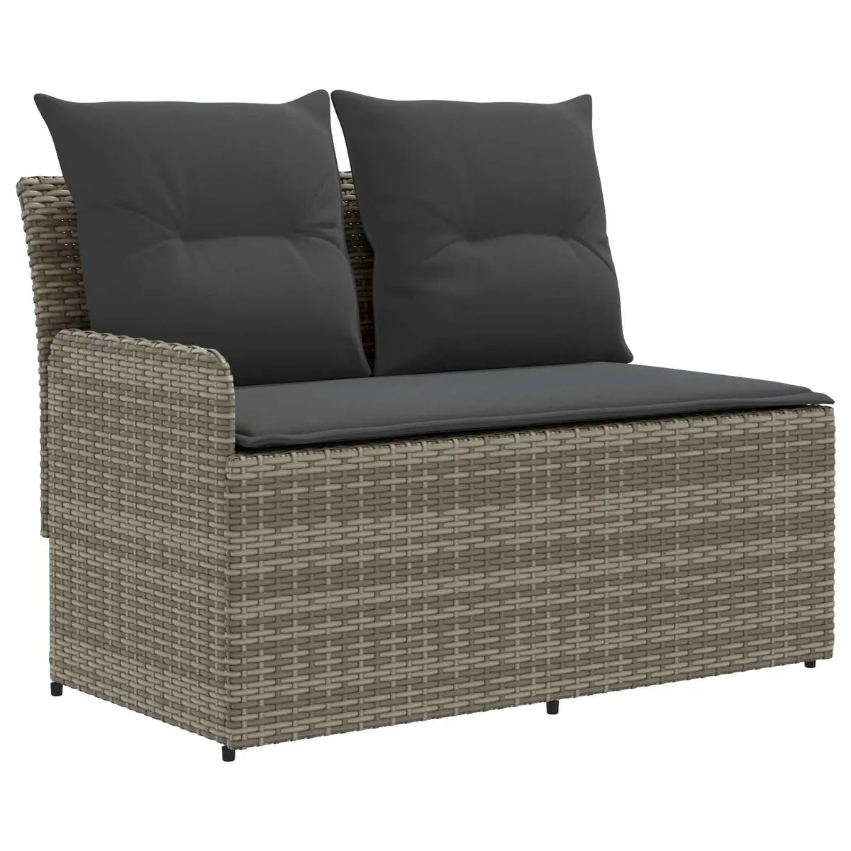 Outdoor Sectional Sofa Set 2-Piece Garden Armrest Corner Seating Modern Patio