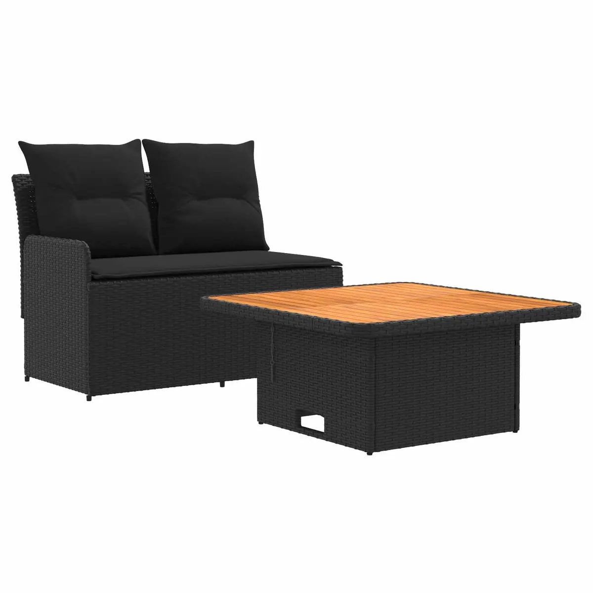 Outdoor Sectional Sofa with Lift-Up Table Set
