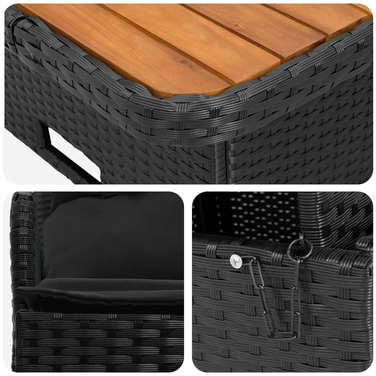 Outdoor Sectional Sofa with Lift-Up Table Set
