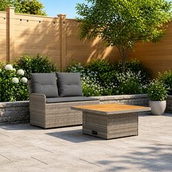 Stylish Outdoor Sectional Sofa with Lift-Up Table