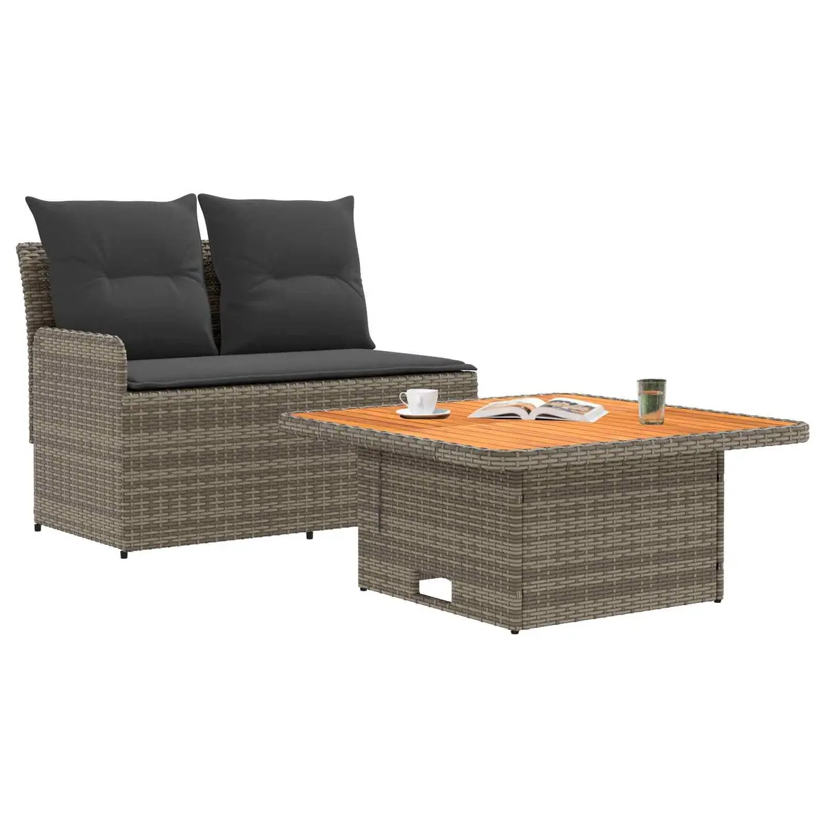 Outdoor Sectional Sofa with Lift-Up Table