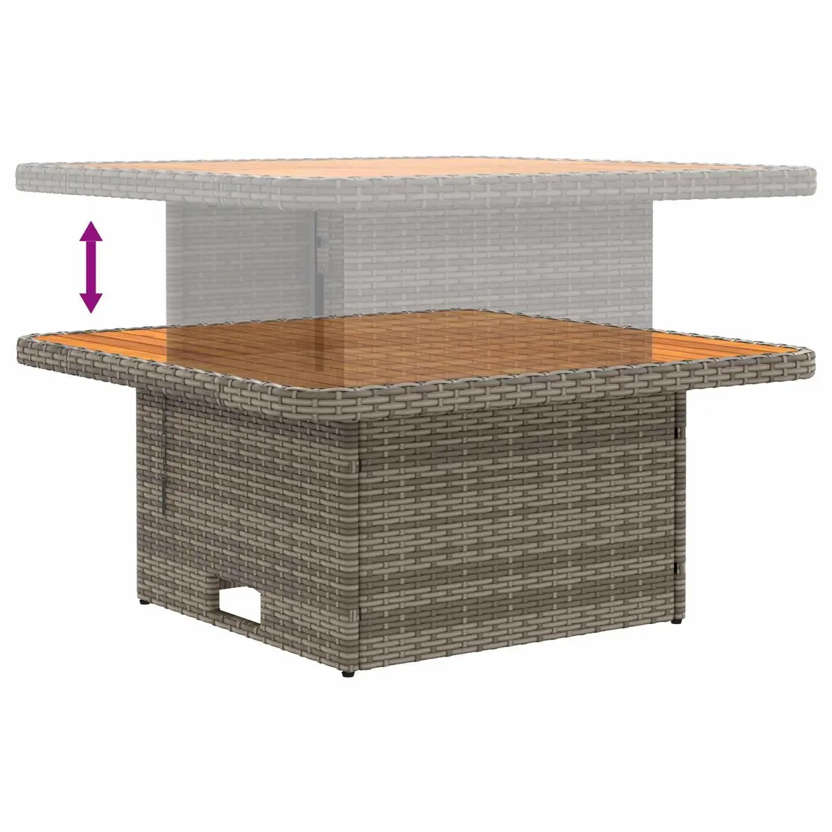 Outdoor Middle Sofa Sectional with Lift-up Table