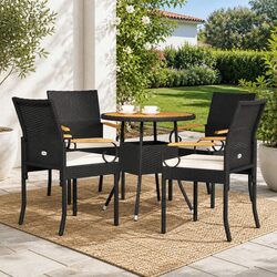 Durable Outdoor Chairs Set of 4 with Cushions