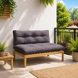 Premium Outdoor Sectional Sofa Middle Unit in Acacia Wood