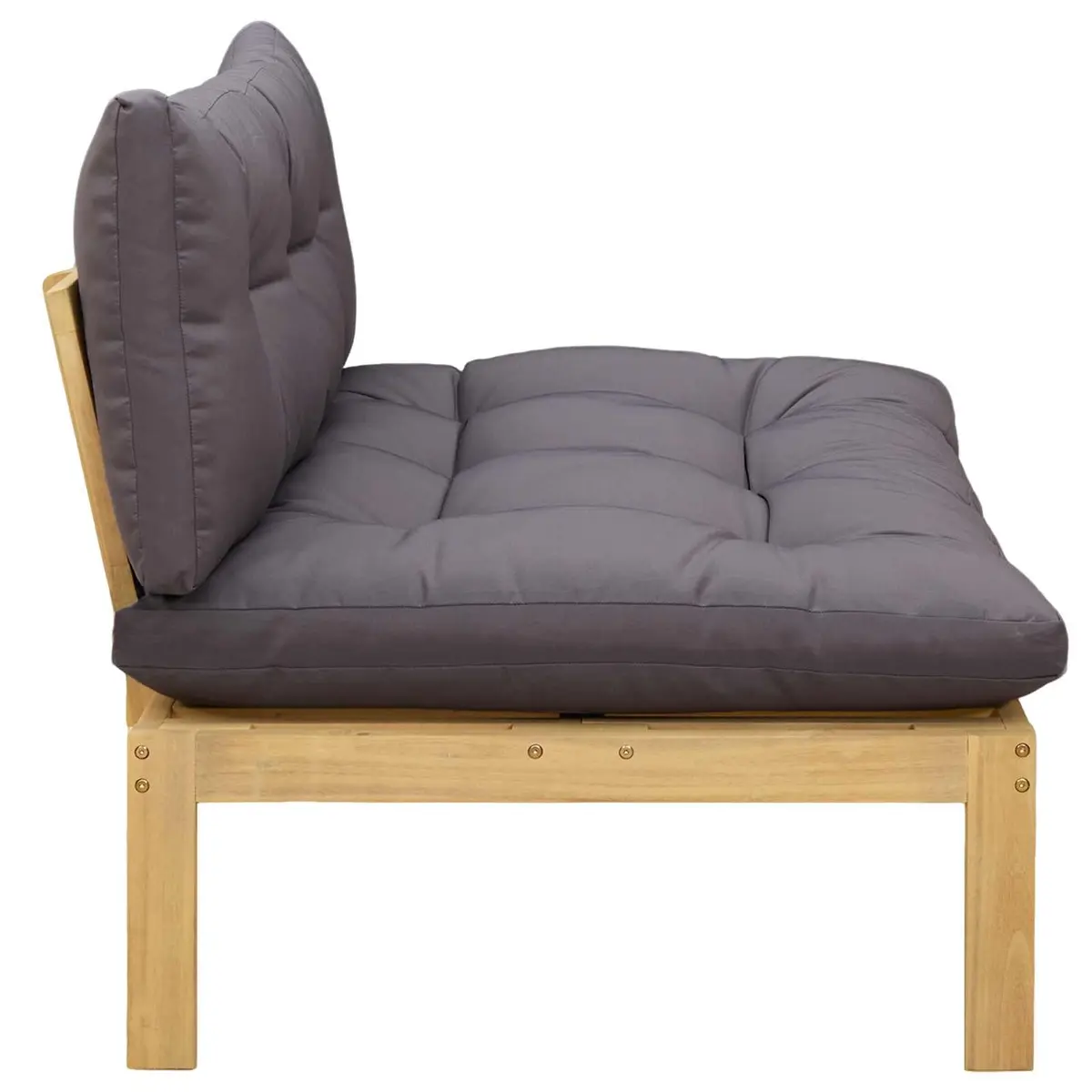 Outdoor Sectional Sofa Middle Unit in Acacia Wood