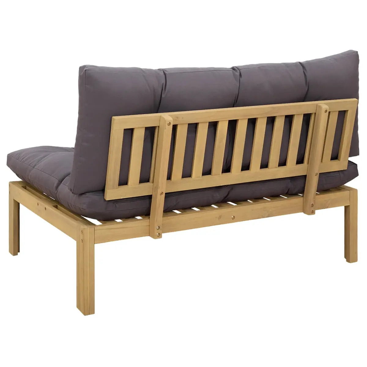 Outdoor Sectional Sofa Middle Unit in Acacia Wood