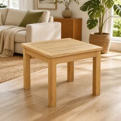 Solid Acacia Wood Coffee Table Brown Outdoor Garden Patio Furniture 45x45x36cm