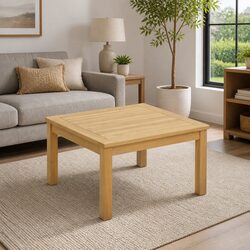Sturdy Solid Acacia Wood Coffee Table for Indoor and Outdoor