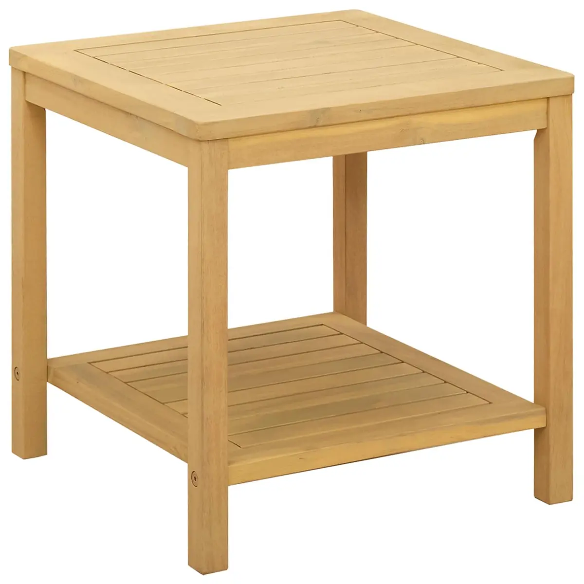 Solid Acacia Wood Side Table 45x45x45cm