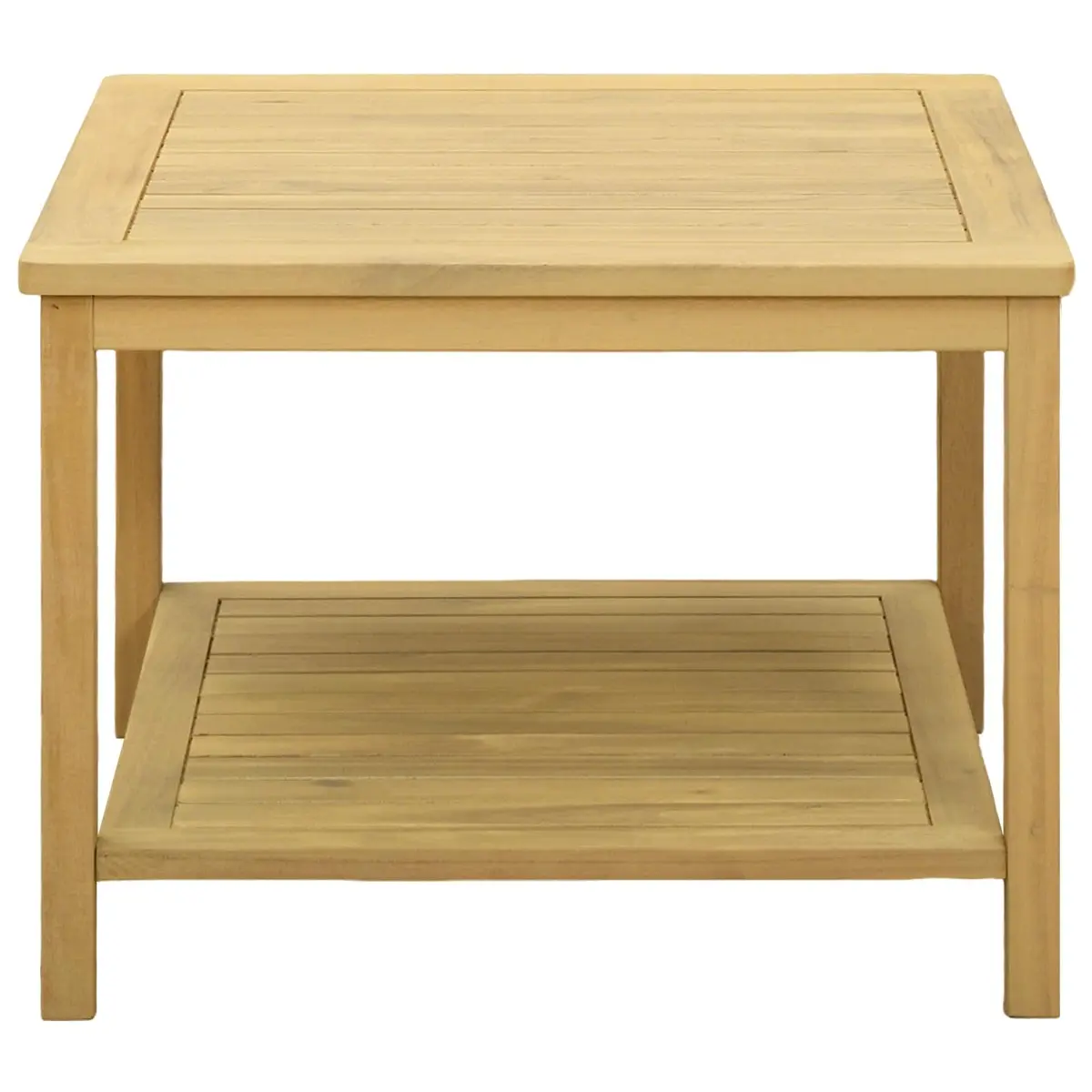 Rustic Solid Acacia Wood Side Table 60x60x45cm