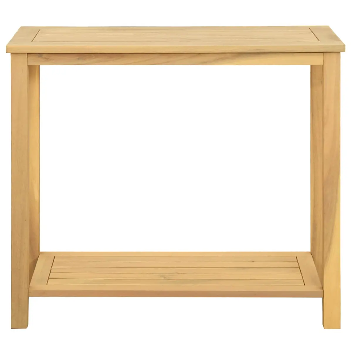 Brown Rustic Garden Console Table with Storage Shelves