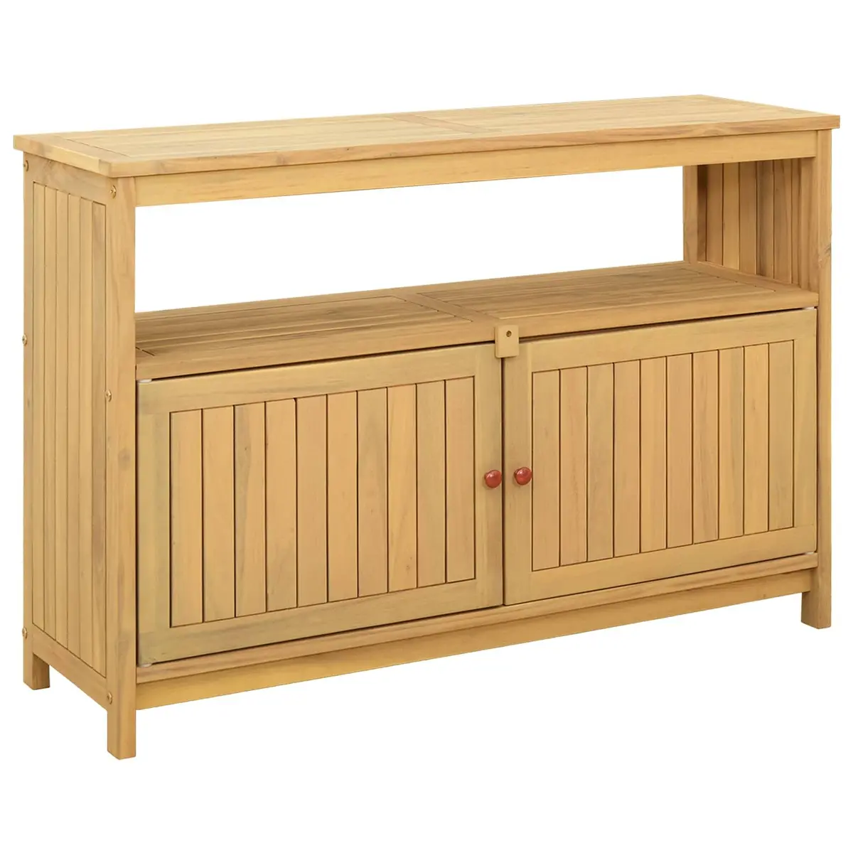 Garden Console Table with Ample Storage Shelves