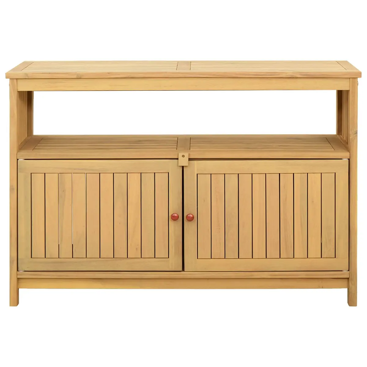 Garden Console Table with Ample Storage Shelves