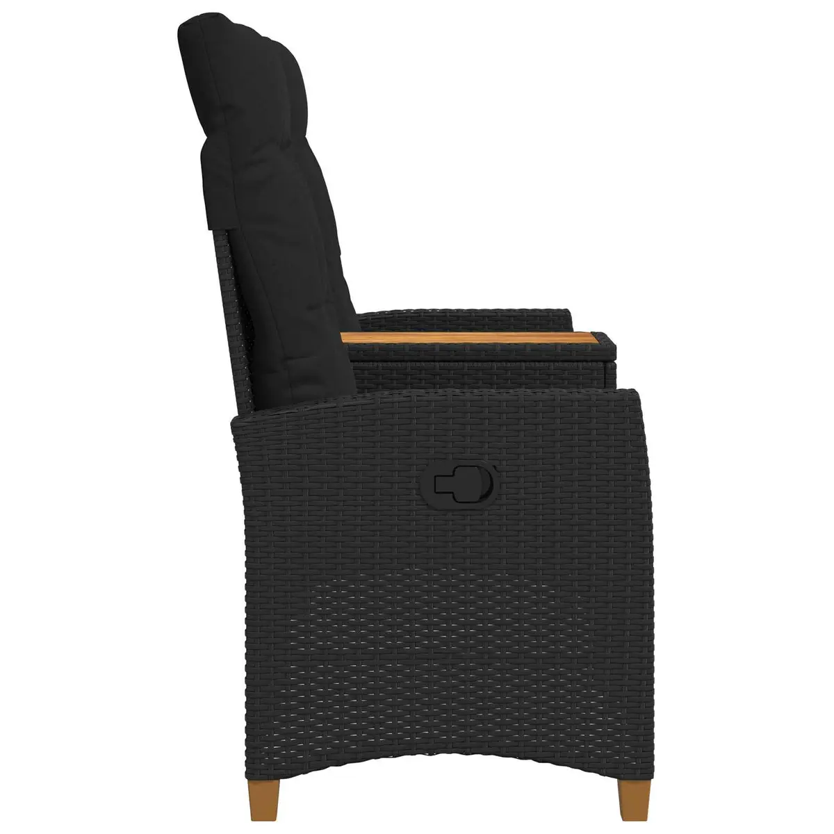 Outdoor Reclining Bench with Integrated Tea Table