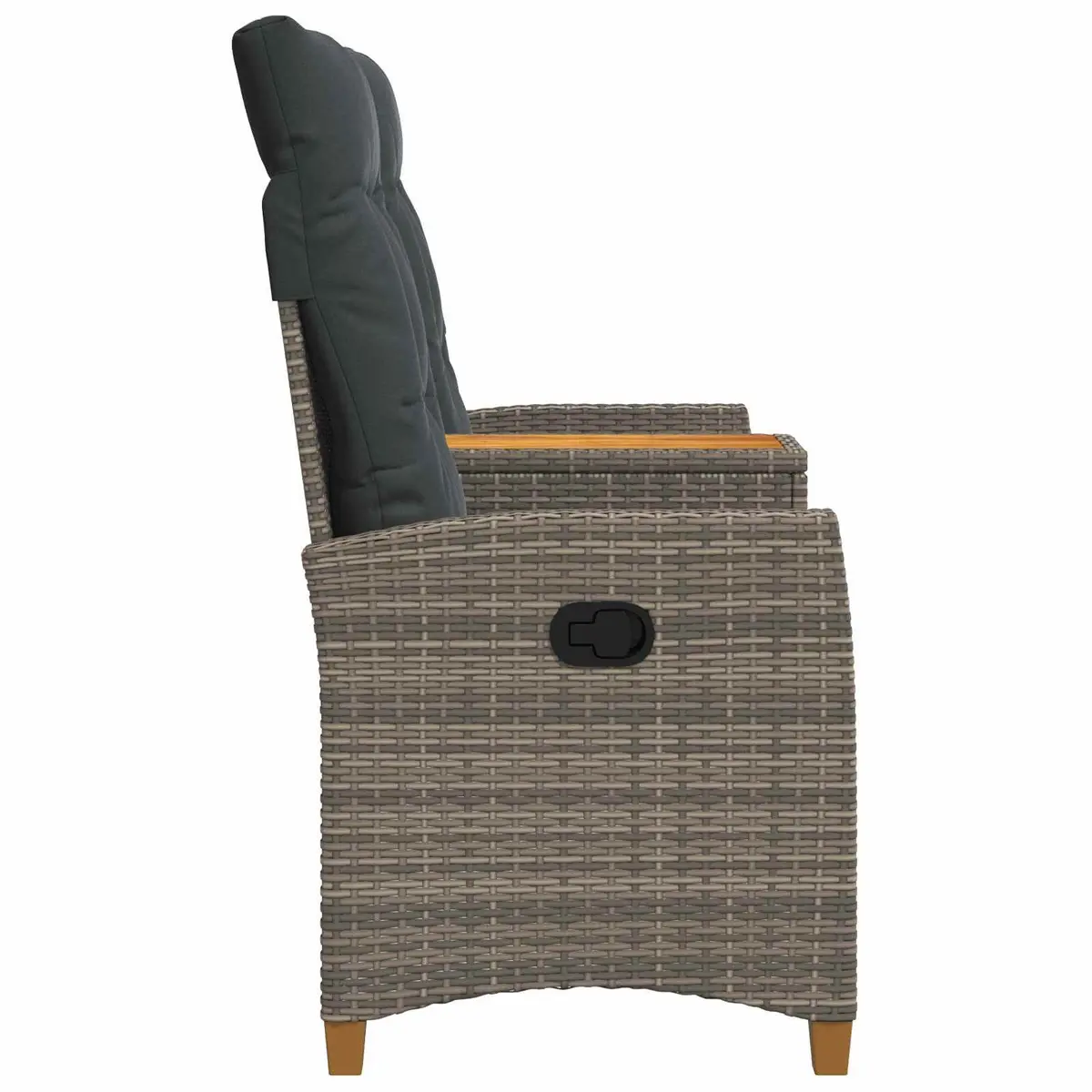 Outdoor Reclining Bench with Side Table