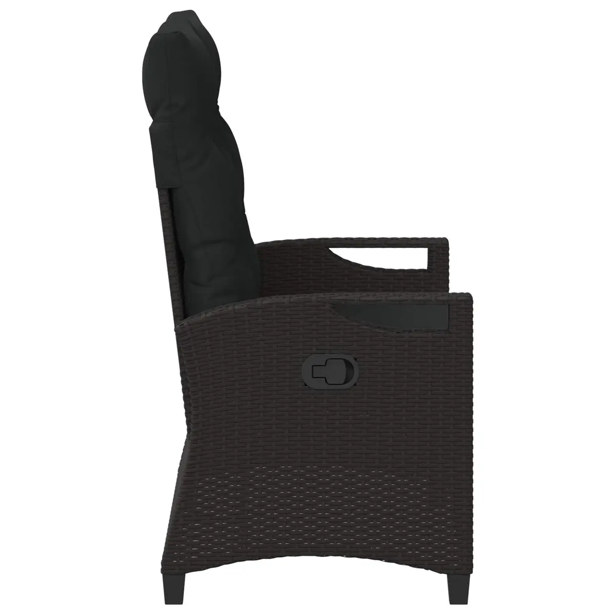 Adjustable Black Reclining Garden Bench for Outdoor Use