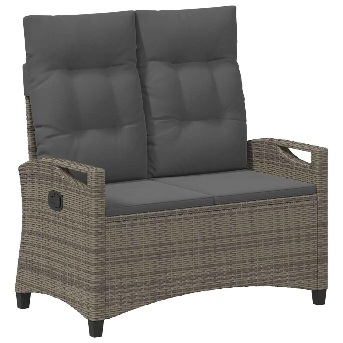 Adjustable Backrest Garden Bench with Pillow