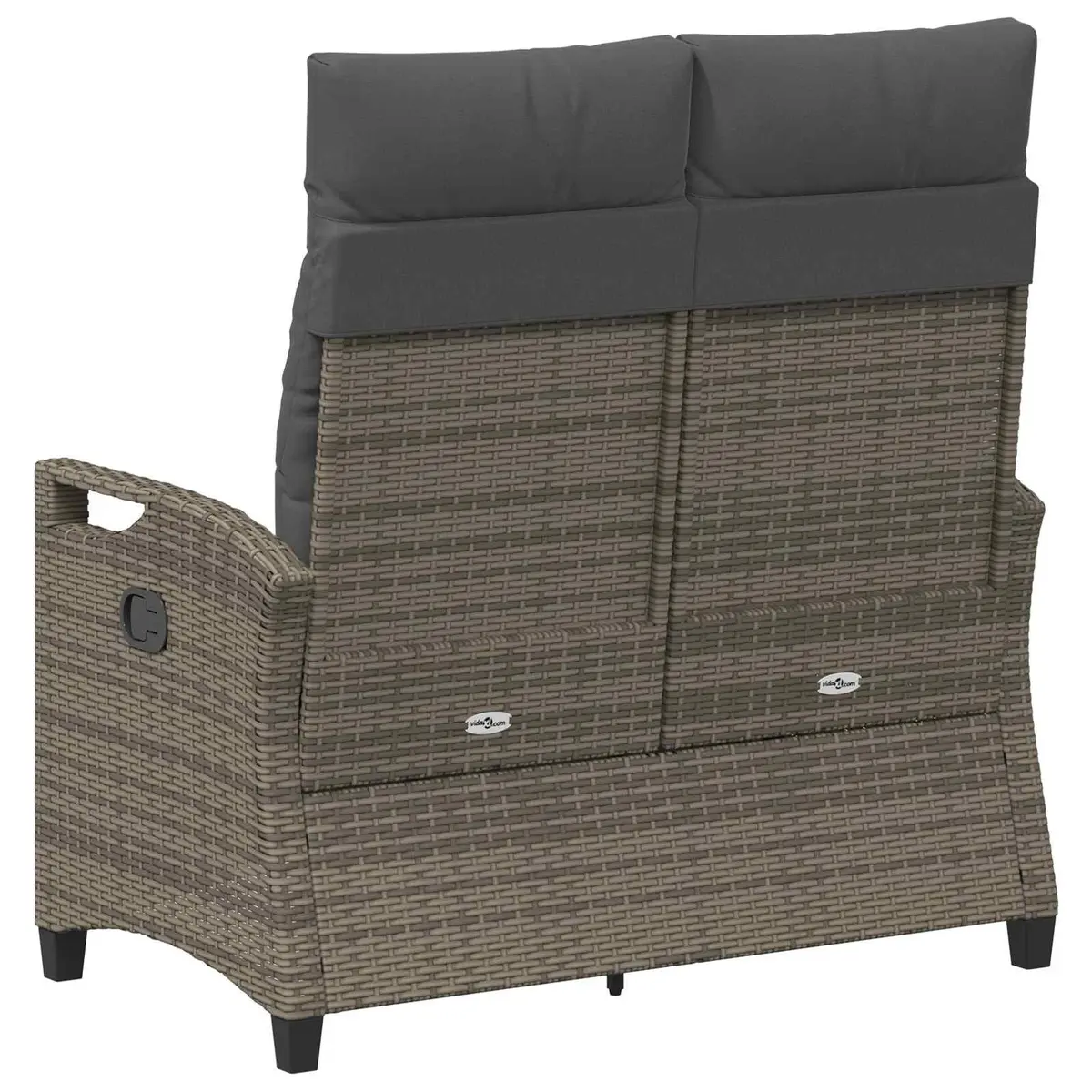 Adjustable Backrest Garden Bench with Pillow
