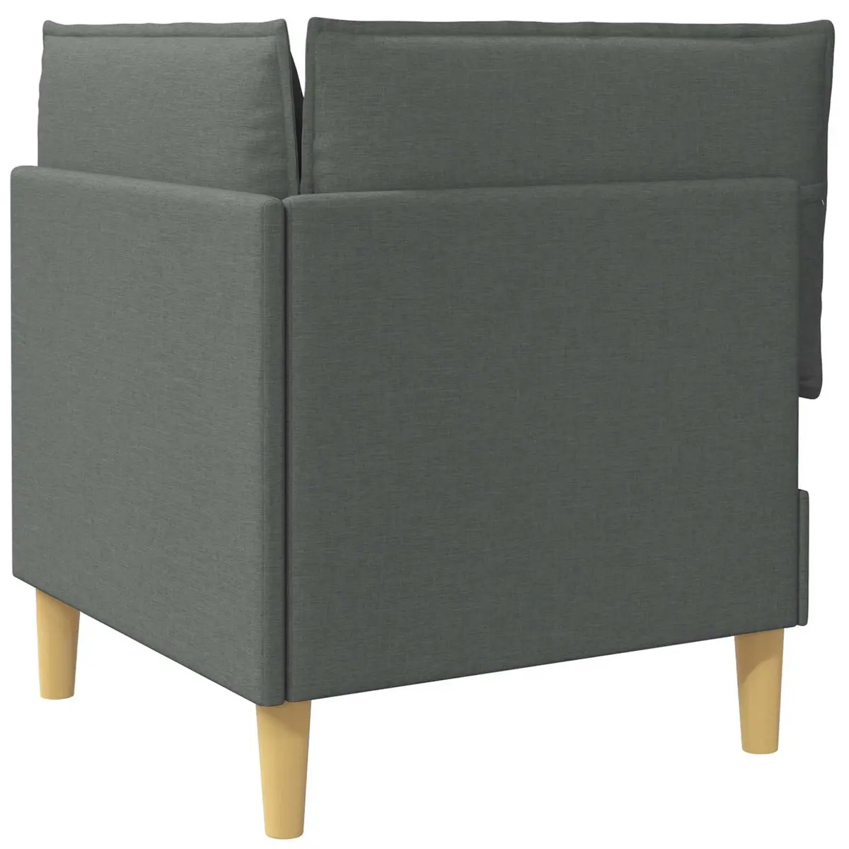 Grey Corner Sofa Storage Ottoman Modern Living Room Furniture Seating