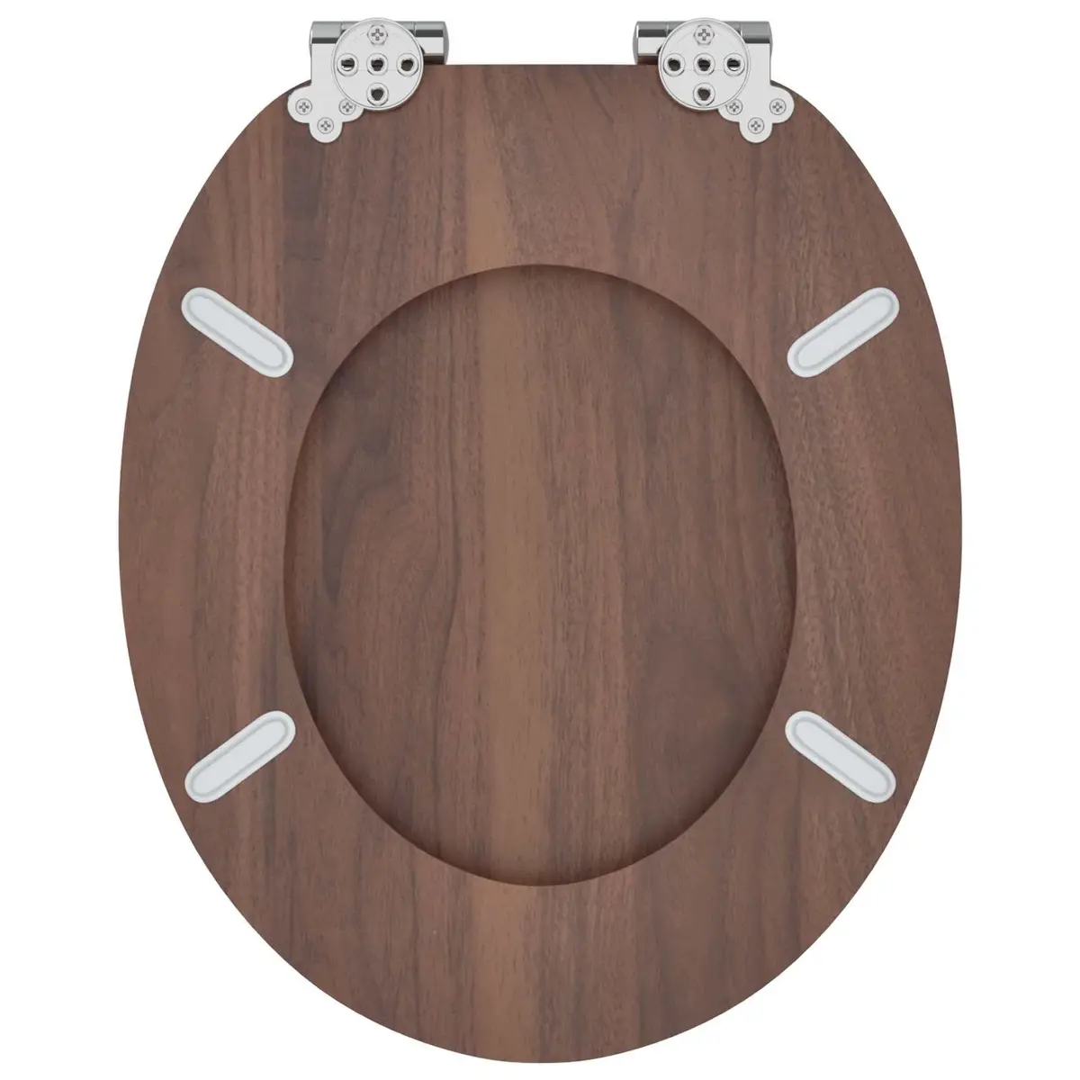 Toilet Seat MDF Board Standard Fixing Brown 44 x 38 cm