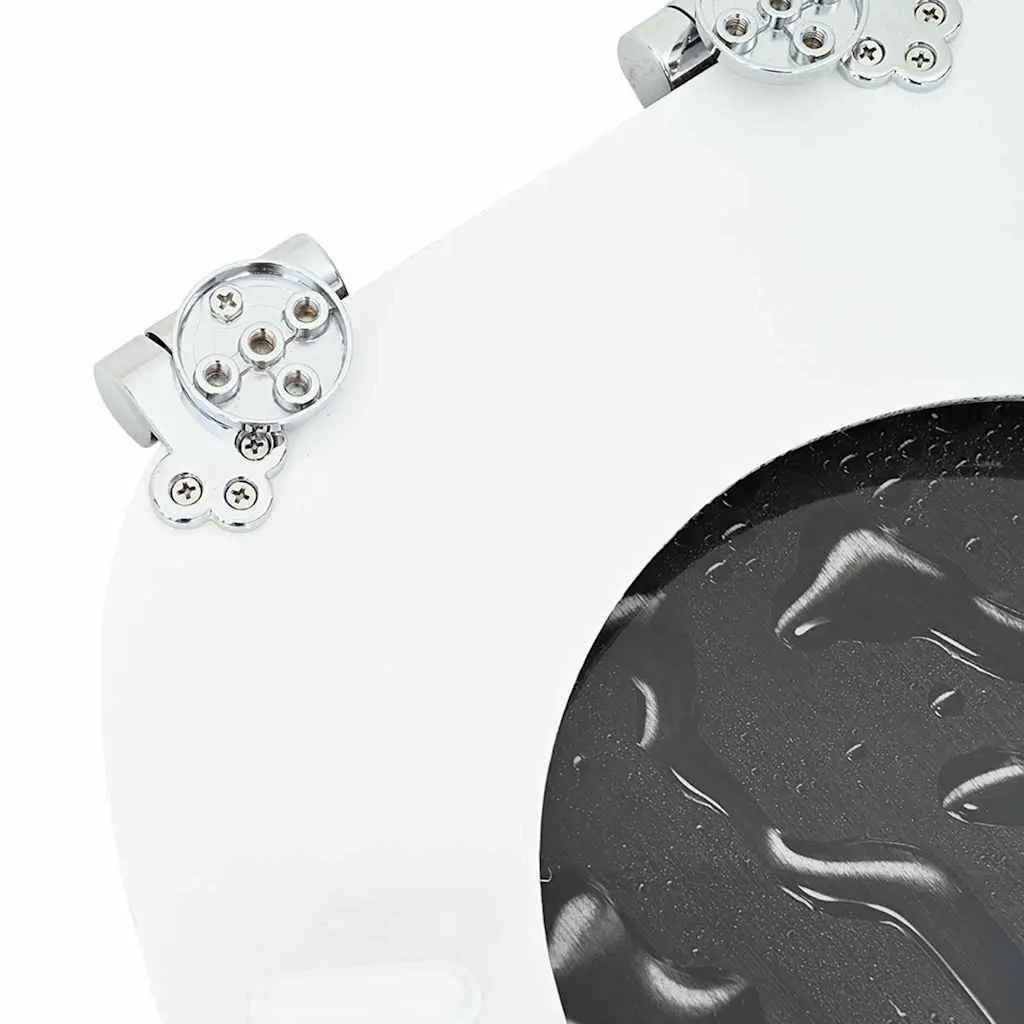 Grey MDF Soft-Close Toilet Seat 44 x 38 cm