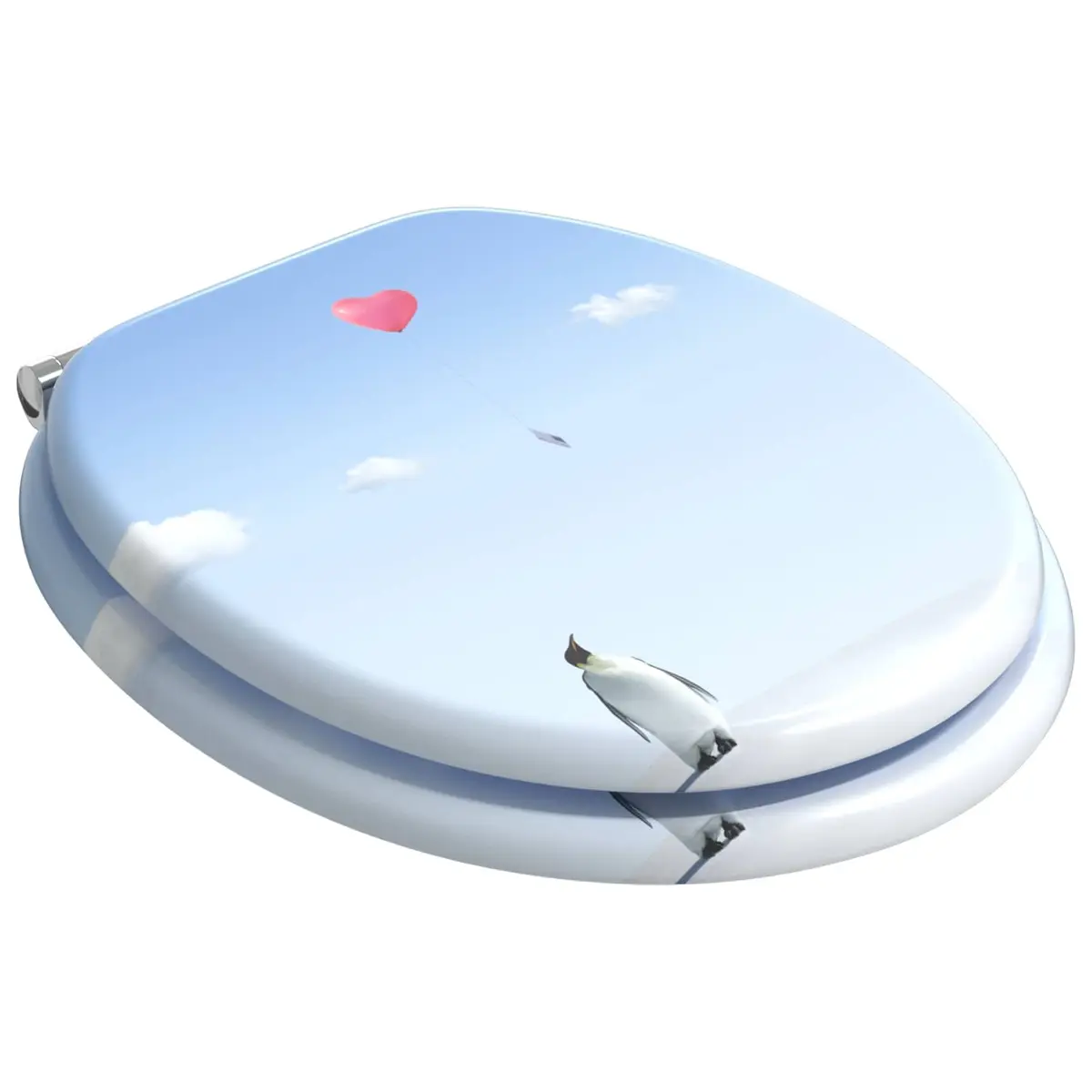Toilet Seat MDF Board 44 x 38 cm Blue