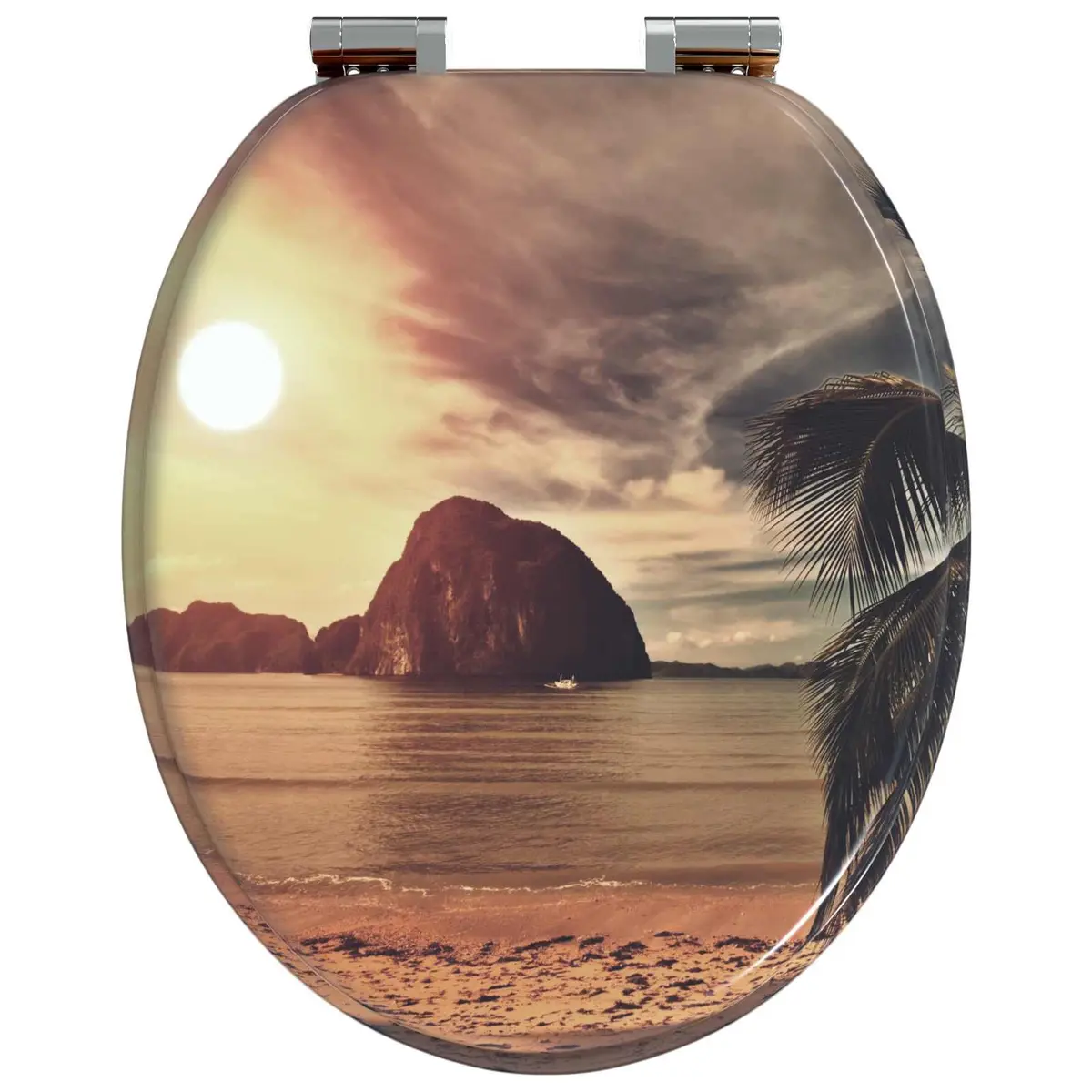 Toilet Seat MDF 44 x 38 cm Orange