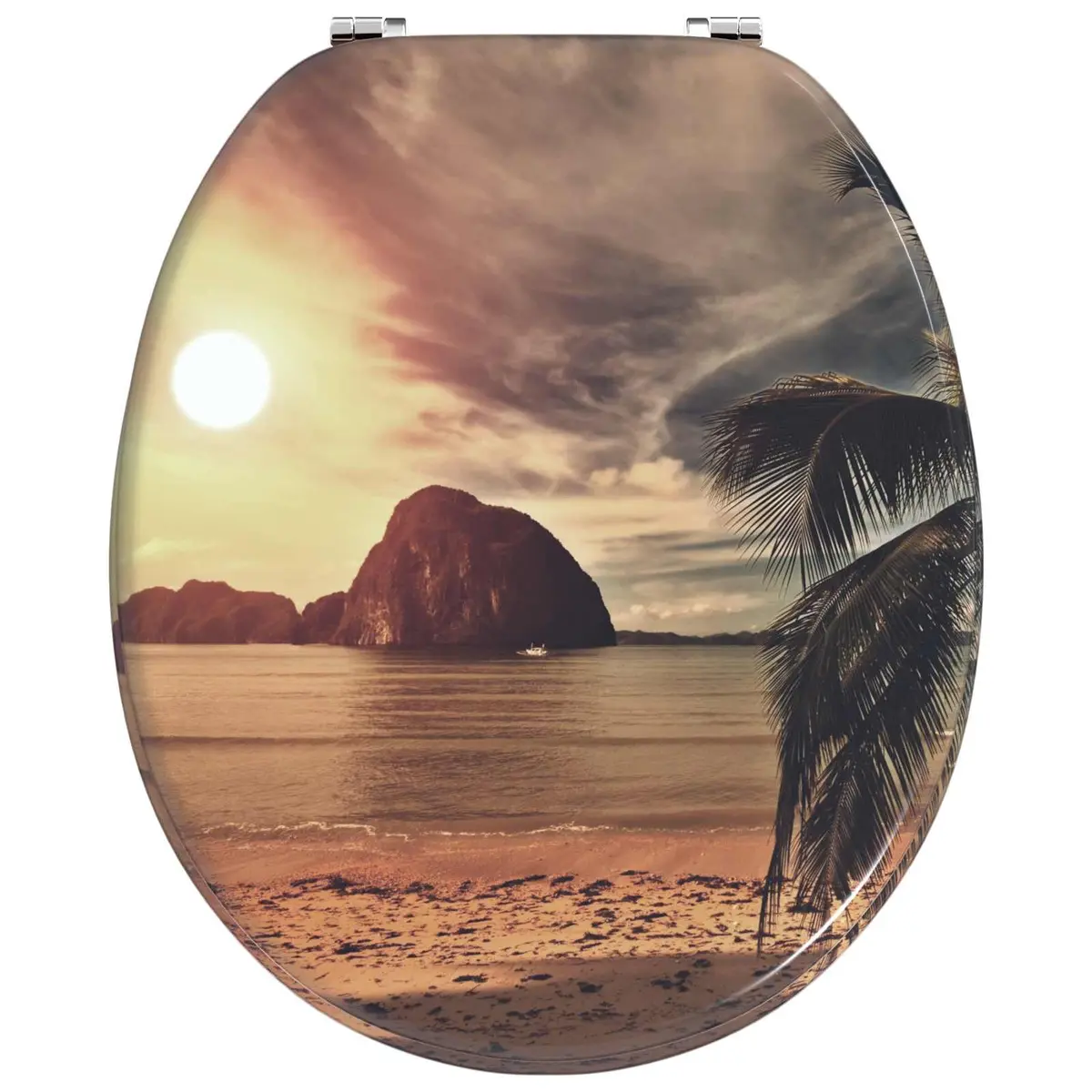 Soft-Close Toilet Seat MDF Board 44 x 38 cm Orange