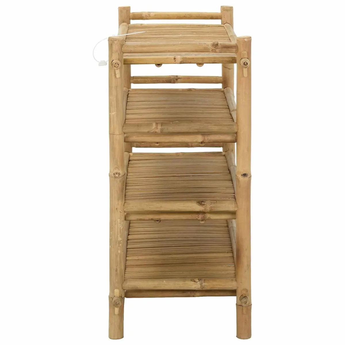 Shoe Rack 4-Tier Bamboo Storage Organiser Natural Brown Shelves Home Furniture