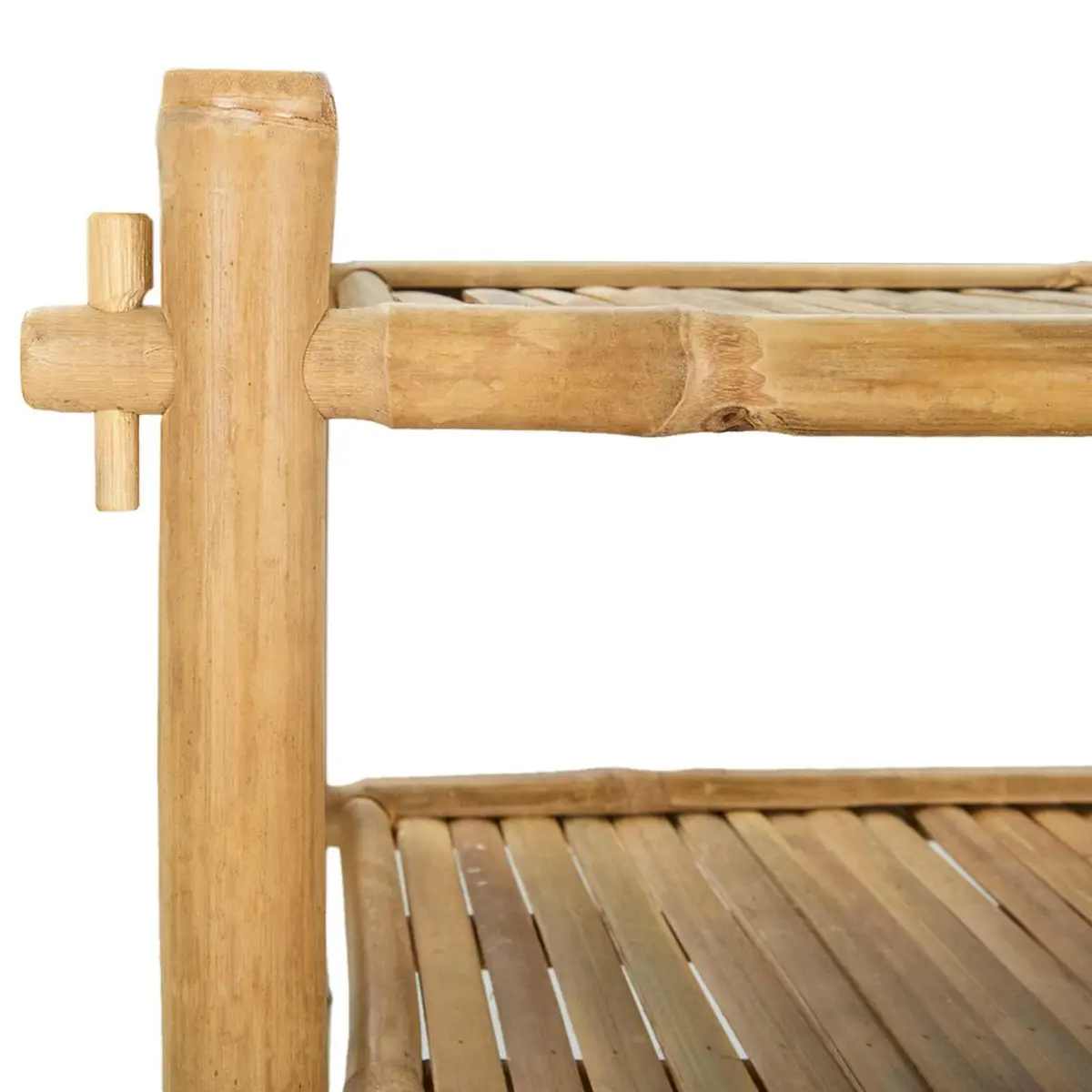 Shoe Rack 4-Tier Bamboo Storage Organiser Natural Brown Shelves Home Furniture