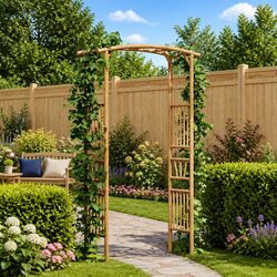 Bamboo Garden Arch with Modern Design 110 x 40 x 205 cm