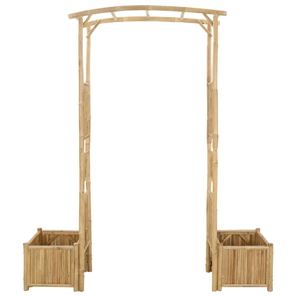 Garden Arch Bamboo 177x40x205cm Brown